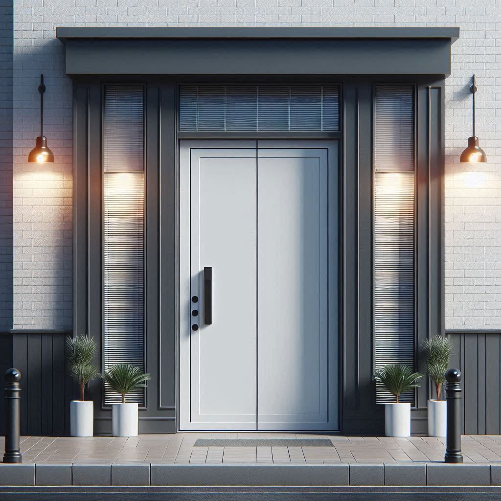 Commercial Doors 1 realistic simple commercial door